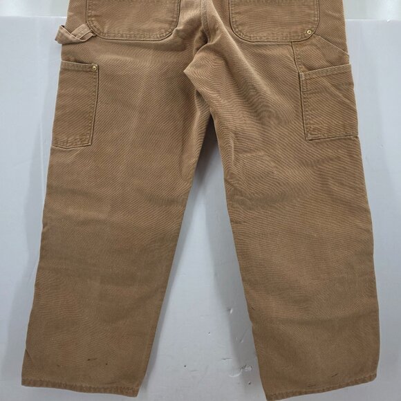 Vintage Carhartt Double Knee Pants USA Made B01 BRN Brown Faded Distressed 32x29 - Picture 7 of 14